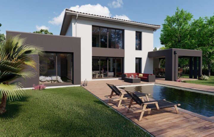 votre maison de 160m2 sur un terrain de 500m2 sur la commune de Le Taillan-Médoc au prix de 649000€ avec Alpha Constructions